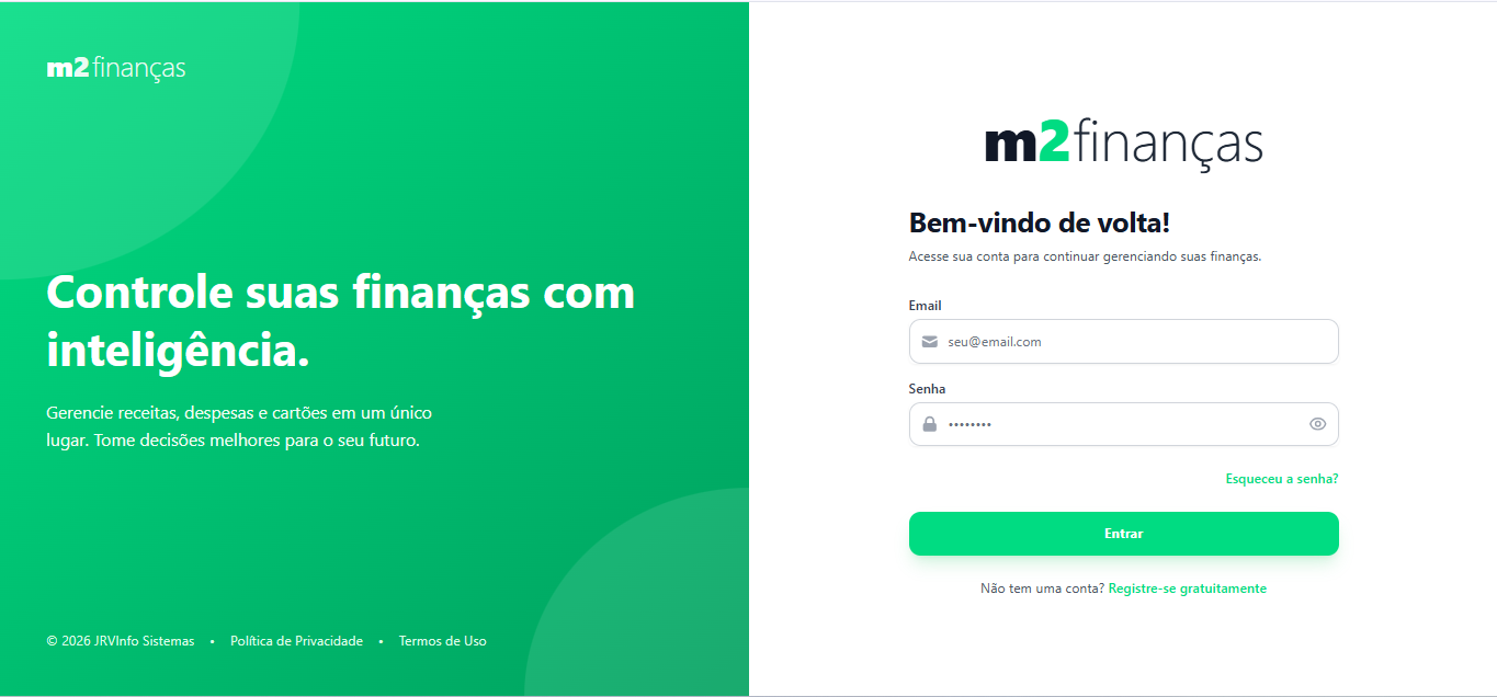 Interface M2 Finanças